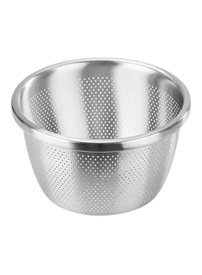 SHREESAMP Small Stainless Steel Rice Strainer & Mixing Bowls Set - Ideal Colander for Quick Food Prep and Drainage, Microporous Colander Wash Basin for Vegetable and Fruits - Image 1