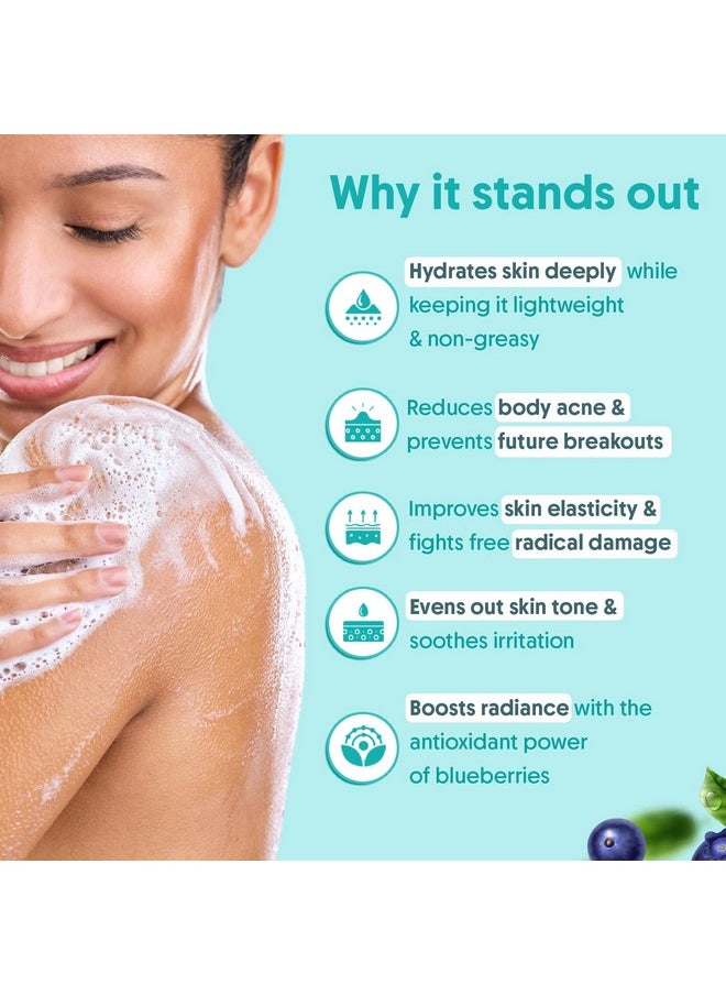 Aravi Organic Aravi Organic 2% Salicylic Acid Exfoliating Body Wash with Niacinamide & Blueberry - Prevents Body Acne, Dead Cells, Deep Cleanses & Odor Defense - All Skin Types - SLS & Paraben Free - 300 ml  - Image 2