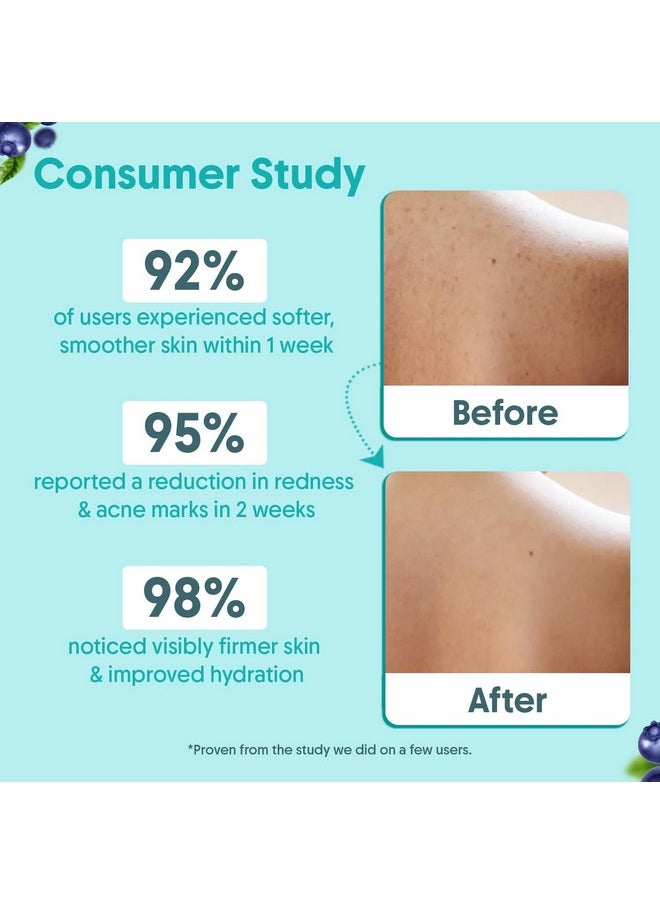 Aravi Organic Aravi Organic 2% Salicylic Acid Exfoliating Body Wash with Niacinamide & Blueberry - Prevents Body Acne, Dead Cells, Deep Cleanses & Odor Defense - All Skin Types - SLS & Paraben Free - 300 ml  - Image 4