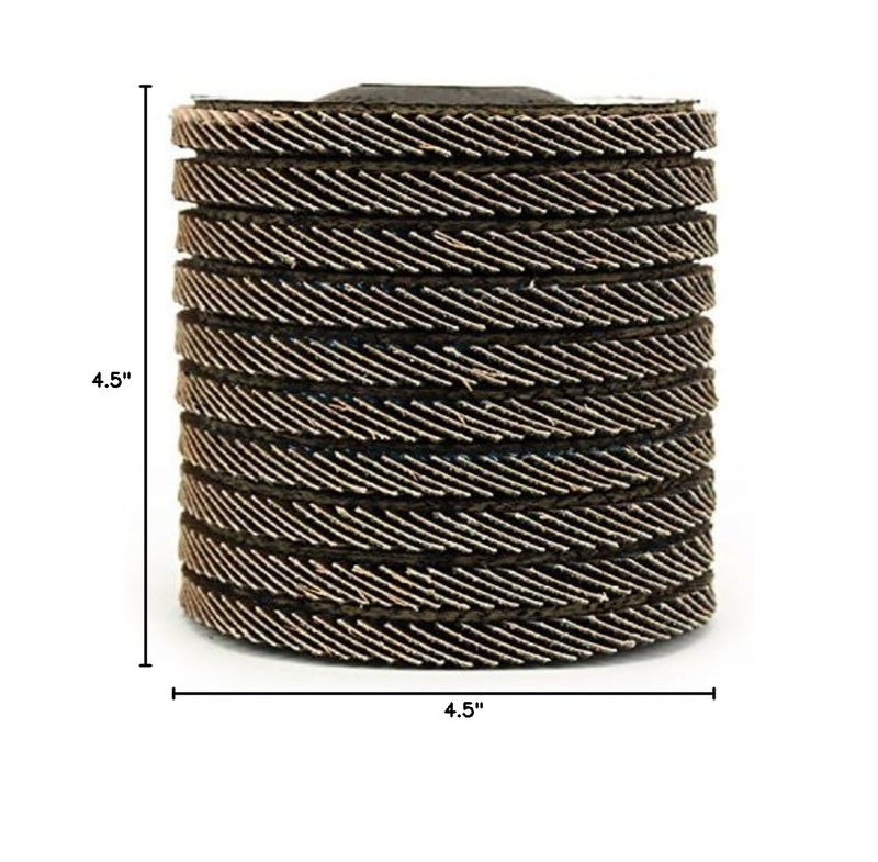 Zirconia Grinding and Sanding Flap Discs T29, 4-1/2" x 7/8", 60 Grit - 10 Pack