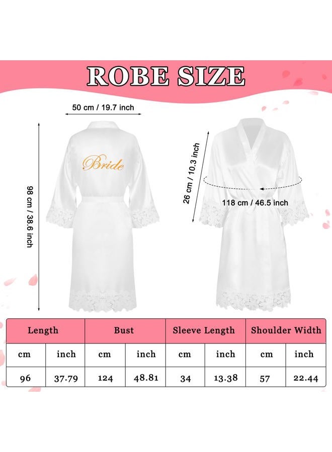 JaGely 9 Pcs Bride Gifts Set Bride Shower Bachelorette Gifts with Wine Tumbler Robe Bag Eyemask Scrunchie Jewelry Box, White, and So the Adventure Begins - Image 2