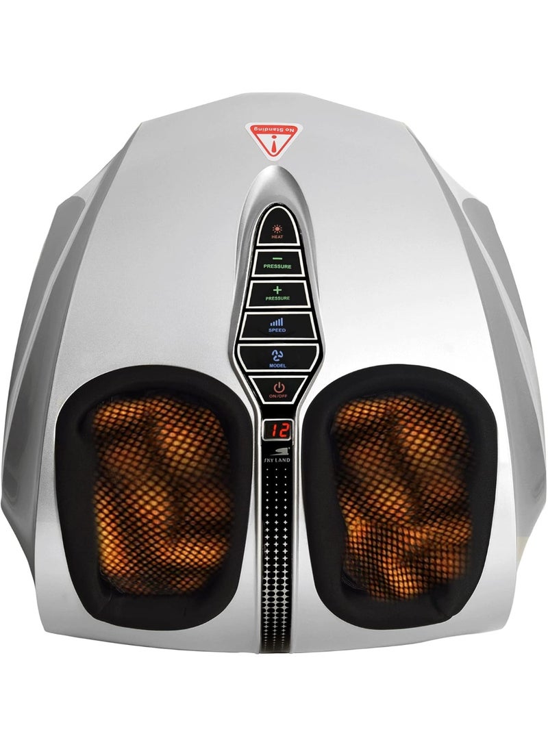 سكاي لاند جهاز تدليك القدم، جهاز تدليك شياتسو للقدم مع وظيفة التسخين، والعجن، واللف، والضغط الهوائي، يخفف آلام التهاب اللفافة الأخمصية وينعش القدمين المتعبتين، EM-2190 - Image 1