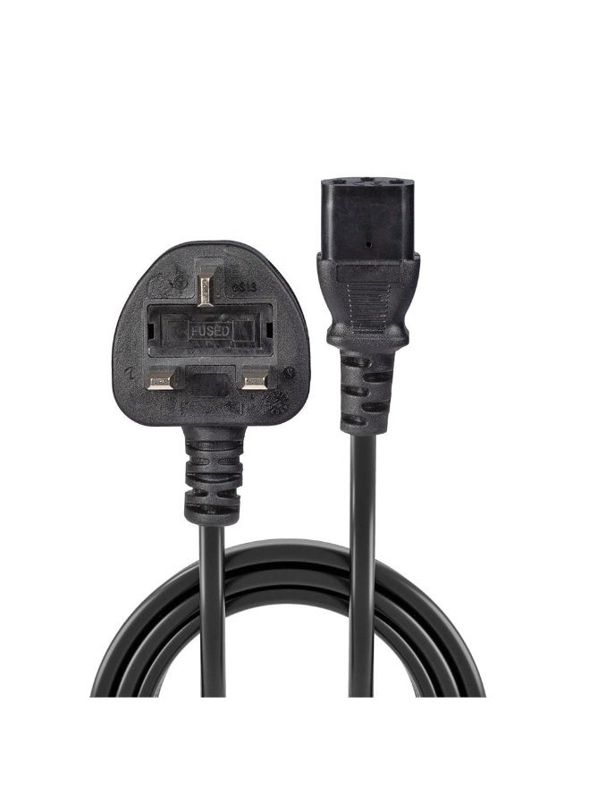 طابعة كمبيوتر وشاشة LCD وتلفزيون قابس طاقة ثلاثي السنون من المملكة المتحدة كابل طاقة عالي الجودة مع فتيل حماية بطول 1.5 متر - Image 1