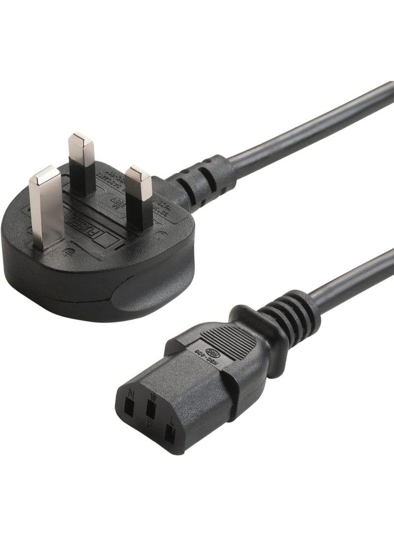 طابعة كمبيوتر وشاشة LCD وتلفزيون قابس طاقة ثلاثي السنون من المملكة المتحدة كابل طاقة عالي الجودة مع فتيل حماية بطول 1.5 متر - Image 3