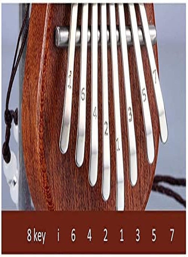 Veemok 8 Key Mini Thumb Piano – Solid Wood Finger Piano with Lanyard, Portable Mbira Instrument for Beginners, Kids & Adults | Cute Waterdrop Design, Stress Relief Musical Gift (Pack-1) - Image 4