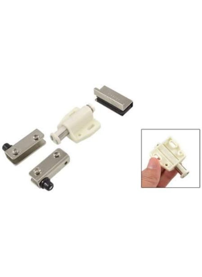NJM Push Magnet Catcher Set with Fittings For Glass Cabinet  - Image 2