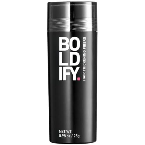 BOLDIFY Hair Fibers 28g Fill In Thinning and Fine Hair for an Instantly Fuller Thicker Look 14 Shades for Women Men Dark Gray - Image 1