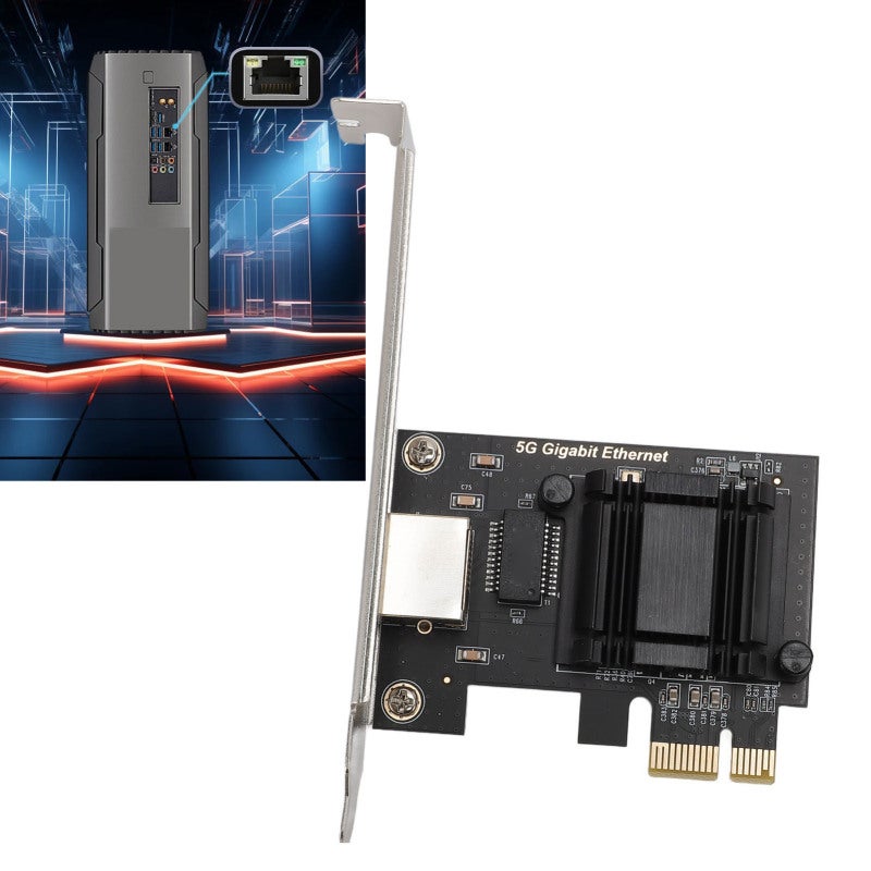 PCIe Network Card: PCIe X1 Interface, 5Gbps High Speed Connectivity, Wide System Compatibility - Advanced Technical Features, RJ45 Port Adapter for Home PCs, Workstations, Servers - Image 2