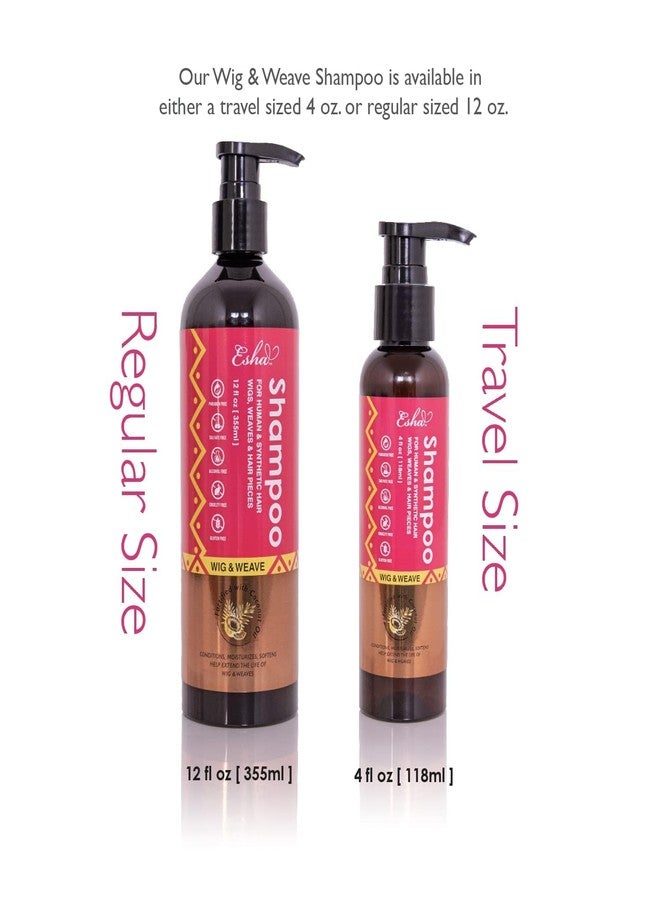 Esha Wig & Weave Revitalizing Shampoo - Human Hair & Synthetic Wigs, Weaves, Extensions & Braids I Coconut Oil Infused, Sulfate-Free I Restores Moisture & Shine, 12 fl oz - Image 2