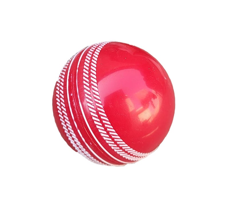 IFOLDUP Rubber Synthetic Cricket Ball i10 -Poly Hard Ball for Indoor and Outdoor Training (Red, 1 PC) - Image 4