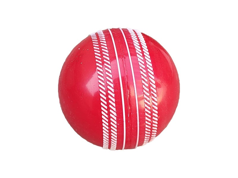 IFOLDUP Rubber Synthetic Cricket Ball i10 -Poly Hard Ball for Indoor and Outdoor Training (Red, 1 PC) - Image 1