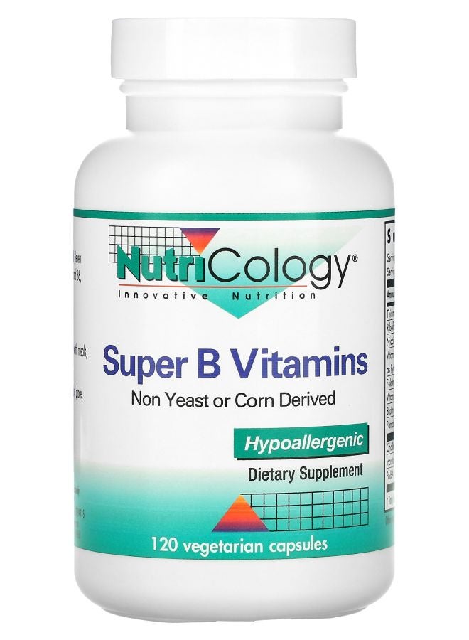 Nutricology Super B Vitamins 120 Vegetarian Capsules 
