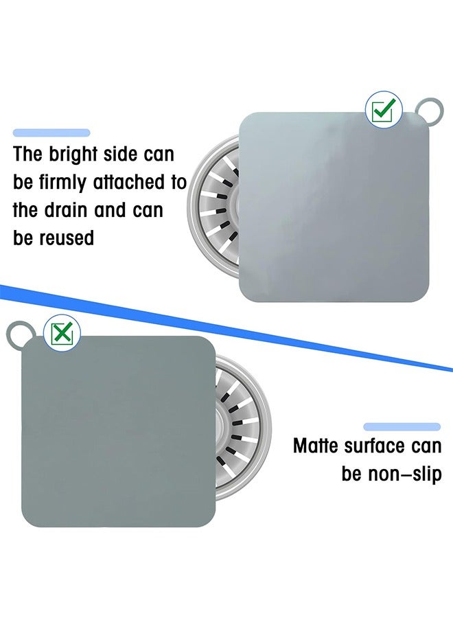 Tub Stopper Silicone Floor Drain Anti-Odor Mat, Silica Gel Drain Plugs, Anti-Odor Deodorizing Cover, Kitchen Seal, Sewer Deodorization 4PCS Suitable for Kitchen, Bathroom and Laundry - Image 4