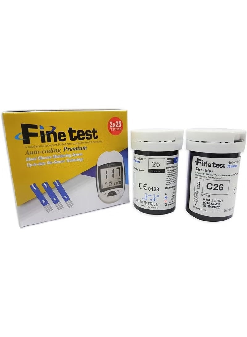 fine test Finetest Autocoding Premium Blood Glucose Test Strips, 50 Count (2x25) - Image 3