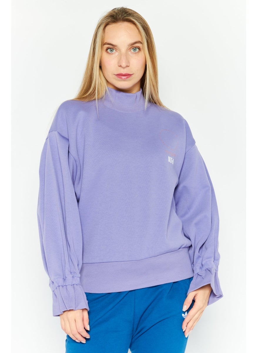 Women Sportswear Fit Long Sleeve Outdoor Sweatshirt, Purple - pzsku/Z4DB2359900EE92649B51Z/45/_/1737642109/4db24470-78ff-4748-af53-88898e5a2608