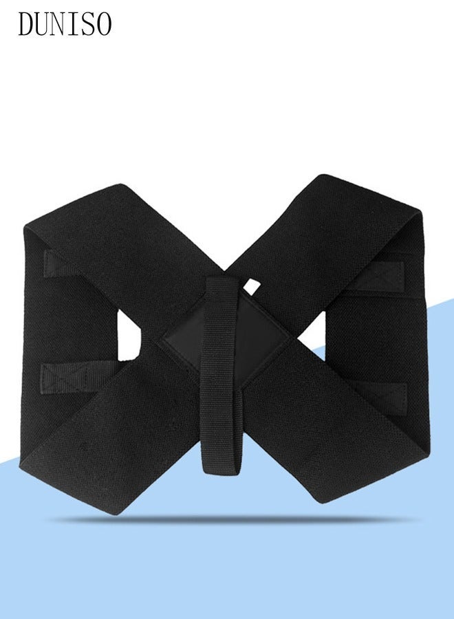 DUNISO Back Correction Strap, Adjustable Posture Corrector Spine Straightener for Relief of Neck Shoulder Pain Develop Good Seated Standing for Men Women Elderly Teens - Image 1