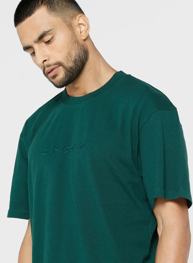 Edwin Katakana Embroidery T-Shirt