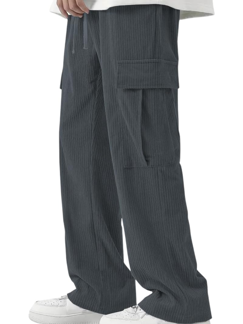 JVX Trouser for Men || Casual Trouser || Cargo Pant for Men || Mens Cargo (TROUSER-04) (in, Numeric, 30, Darkgrey) - Image 4
