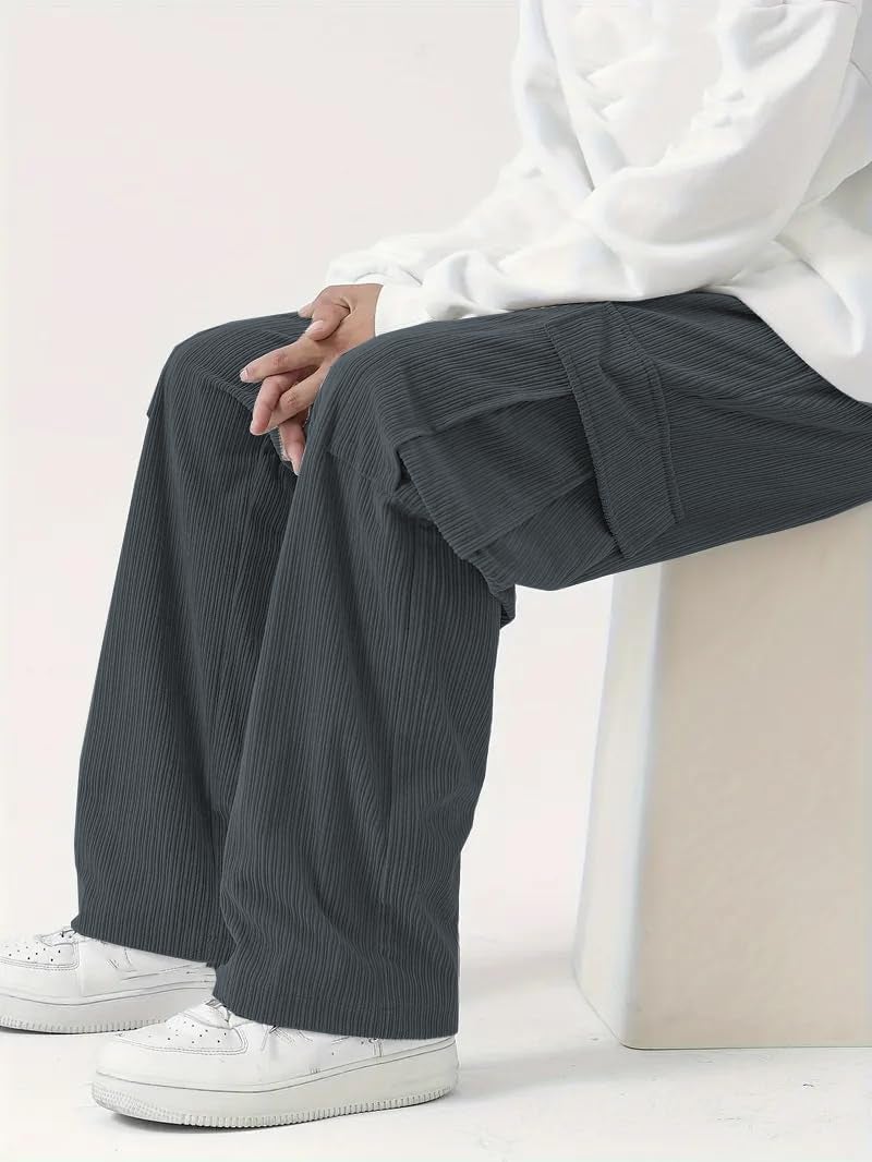 JVX Trouser for Men || Casual Trouser || Cargo Pant for Men || Mens Cargo (TROUSER-04) (in, Numeric, 30, Darkgrey) - Image 2
