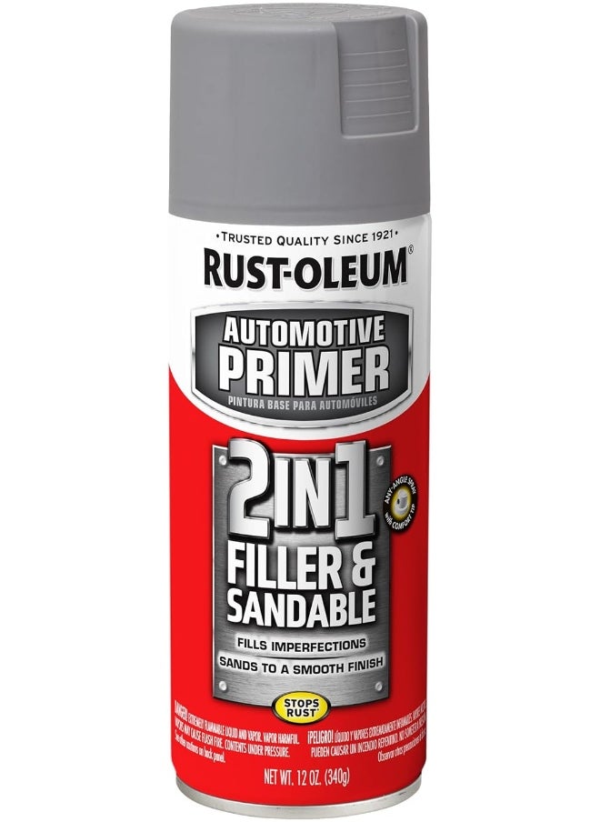 RUST-OLEUM 260510 Filler and Sandable Primer Spray, 354.88 ml (Grey)  - Image 1