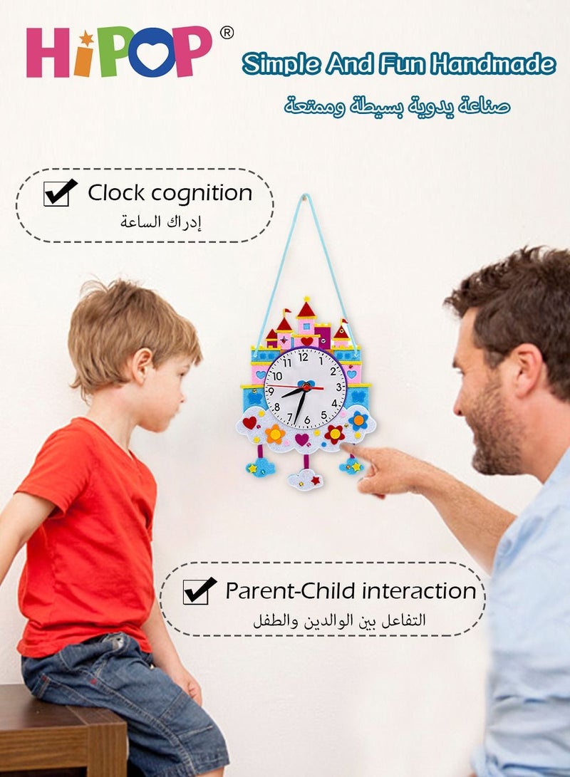 HIPOP Kids Handicraft Four-Pack,Electric Clock Cognitive Game,Diy Art Toys - Image 4