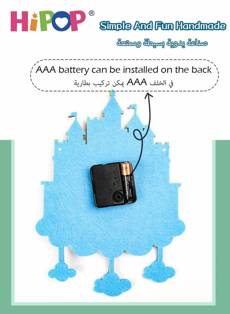 HIPOP Kids Handicraft Four-Pack,Electric Clock Cognitive Game,Diy Art Toys - Image 2