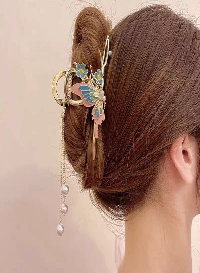 ستار ورك مشبك شعر معدني كبير فاخر غير قابل للانزلاق من ستار وورك، مشبك فك كبير، مشابك شعر لؤلؤية لامعة للشعر الرقيق والسميك والمجعد للنساء (كوين، وردي) - Image 5