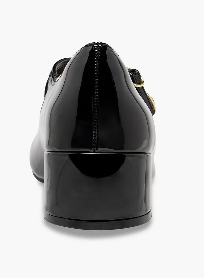 Celeste BLACK Women Buckle Closure Block Heel Shoes for Women | Best Price UAE