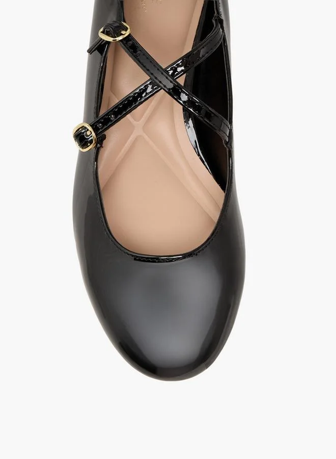 Celeste BLACK Women Buckle Closure Block Heel Shoes for Women | Best Price UAE