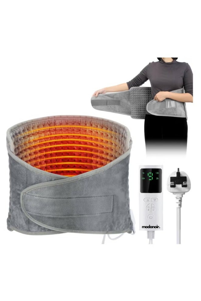 MODANOIR Heating Pad – Electric Waist Heating Pad with LCD Controller, 9 Heat Levels & 4 Timers – Soft Touch & Machine Washable – Heating Pad for Back Pain & Cramps, 12"x50" - Image 1