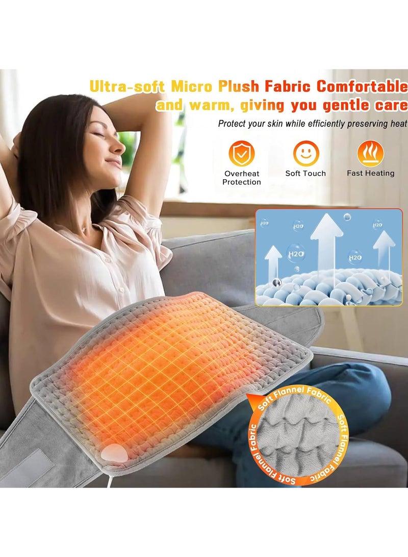 MODANOIR Heating Pad – Electric Waist Heating Pad with LCD Controller, 9 Heat Levels & 4 Timers – Soft Touch & Machine Washable – Heating Pad for Back Pain & Cramps, 12"x50" - Image 3