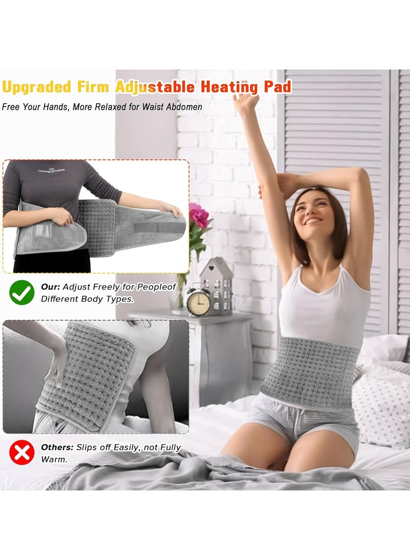 MODANOIR Heating Pad – Electric Waist Heating Pad with LCD Controller, 9 Heat Levels & 4 Timers – Soft Touch & Machine Washable – Heating Pad for Back Pain & Cramps, 12"x50" - Image 5