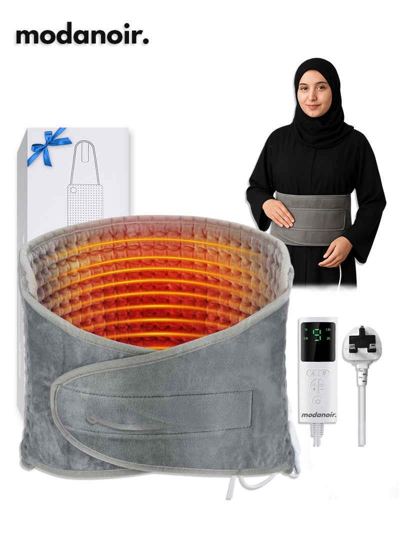 MODANOIR Electric Heating Pad, Waist Heating Pad for Back Pain Electric Heat Pad for Cramps Relief And Period Pain With Fast Heat, LCD Controller 9 Heat Settings 4 Timer Options, Auto Shut Off Machine Washable - Image 1