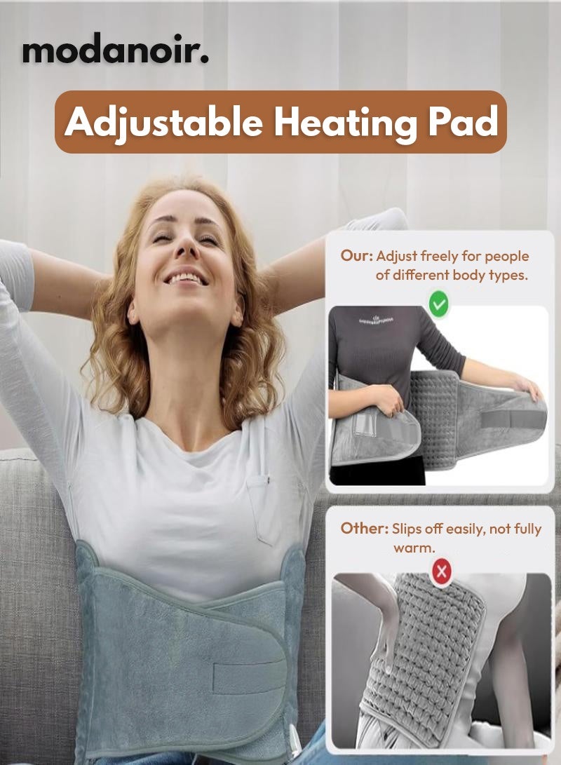 MODANOIR Electric Heating Pad, Waist Heating Pad for Back Pain Electric Heat Pad for Cramps Relief And Period Pain With Fast Heat, LCD Controller 9 Heat Settings 4 Timer Options, Auto Shut Off Machine Washable - Image 5