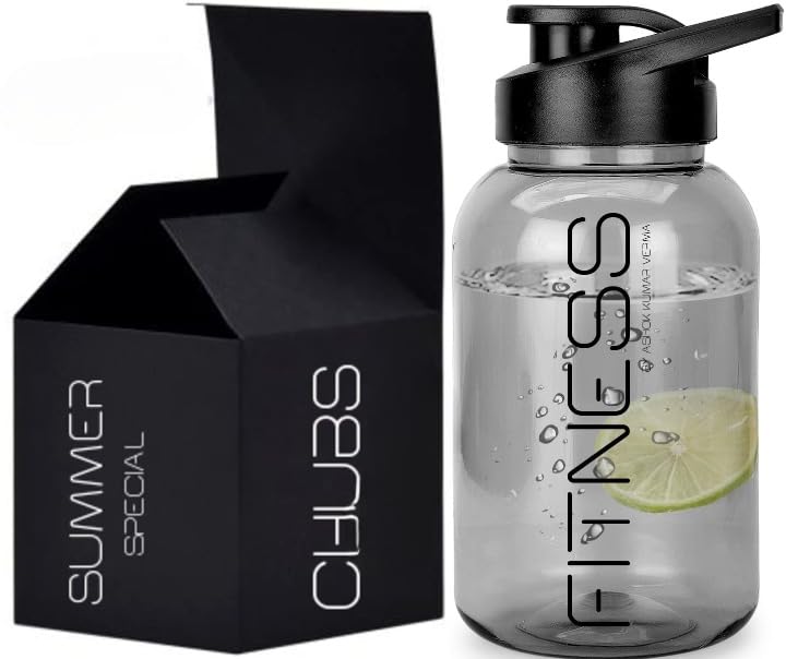 Chubs Fitness Series Summer Special Edition 500 ML Gallon Bottle Shaker for | Hydration | Mixer | Shaker |Bottle| for Men and Women (Multipurpose) (Classy Black) - Image 1