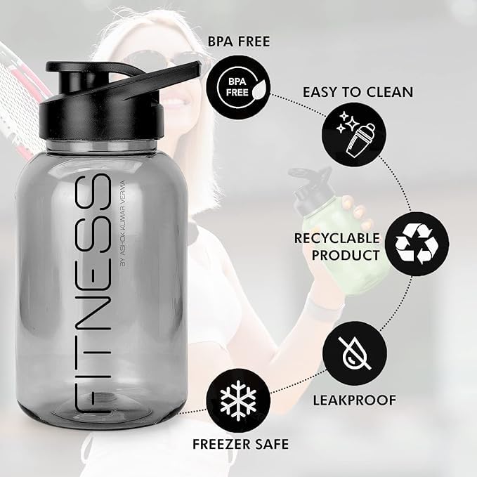 Chubs Fitness Series Summer Special Edition 500 ML Gallon Bottle Shaker for | Hydration | Mixer | Shaker |Bottle| for Men and Women (Multipurpose) (Classy Black) - Image 3