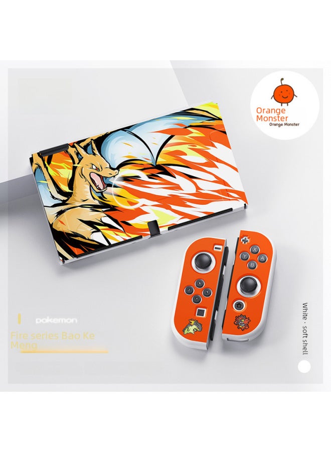 general Grapefruit Monster Switch Oled Frosted Soft Shell Tpu Split Silicone Protective Cover Pokemon-Product Color:6.2inch Switch Version-Model:Yellow (Bao Ke Meng) 20210304 (1) - Image 2