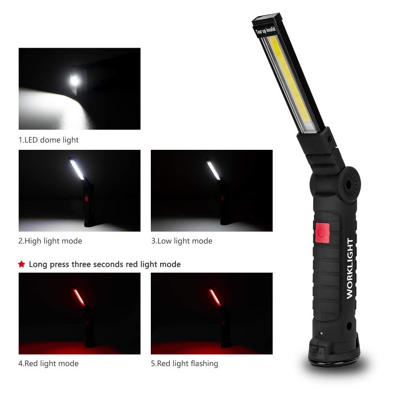 Lmaytech Tool Gifts for Men 2Pack Rechargeable LED Work Lights with Magnetic Base, 360° Rotation,Versatile Lighting for Repairs, Outdoors,Christmas Gifts,Stocking Stuffers Mens Gifts - Image 3
