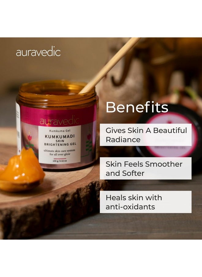Auravedic - Kumkumadi Gel 100 G With Kumkumadi Tailam Kumkumadi Oil Face Oil For Glowing Skin Gel For Women Men - Image 1