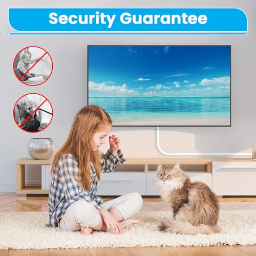 Serplex® Ethernet Cable Hider PVC Wire Hider Single Cable Cover Cable Wrap Tangle-Free Cable Protective Cover Self-Adhesive Cuttable Floor Cord Hider Wire Cover Cord Oragnizer, 6.6ft, White - Image 3