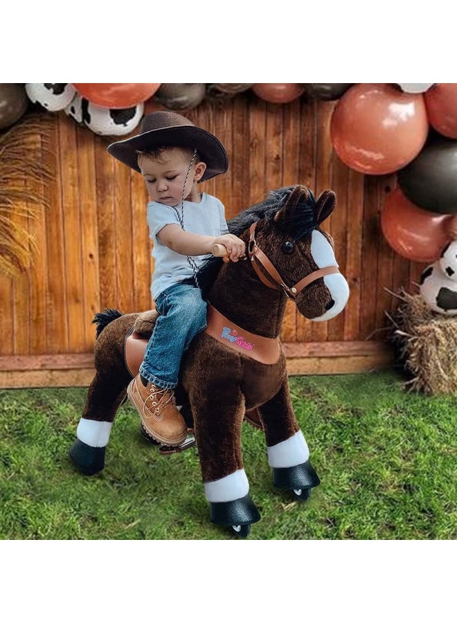 PonyCycle Ride On Horse Age 3-5 Chocolate Brown U-321 - Image 1