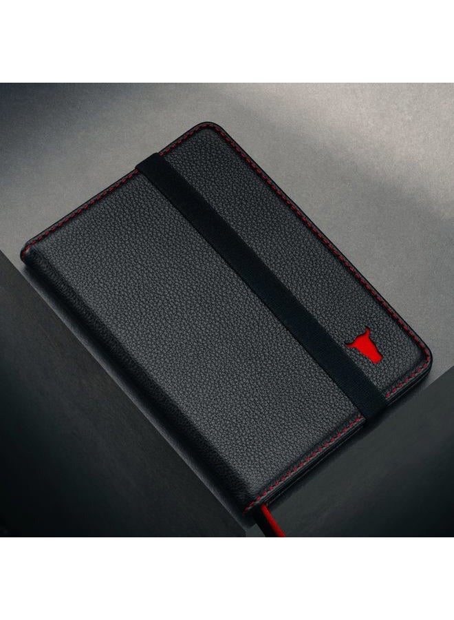 TORRO Passport Holder – Genuine Leather Passport Cover with Elasticated Closure Strap (Black) - Image 5
