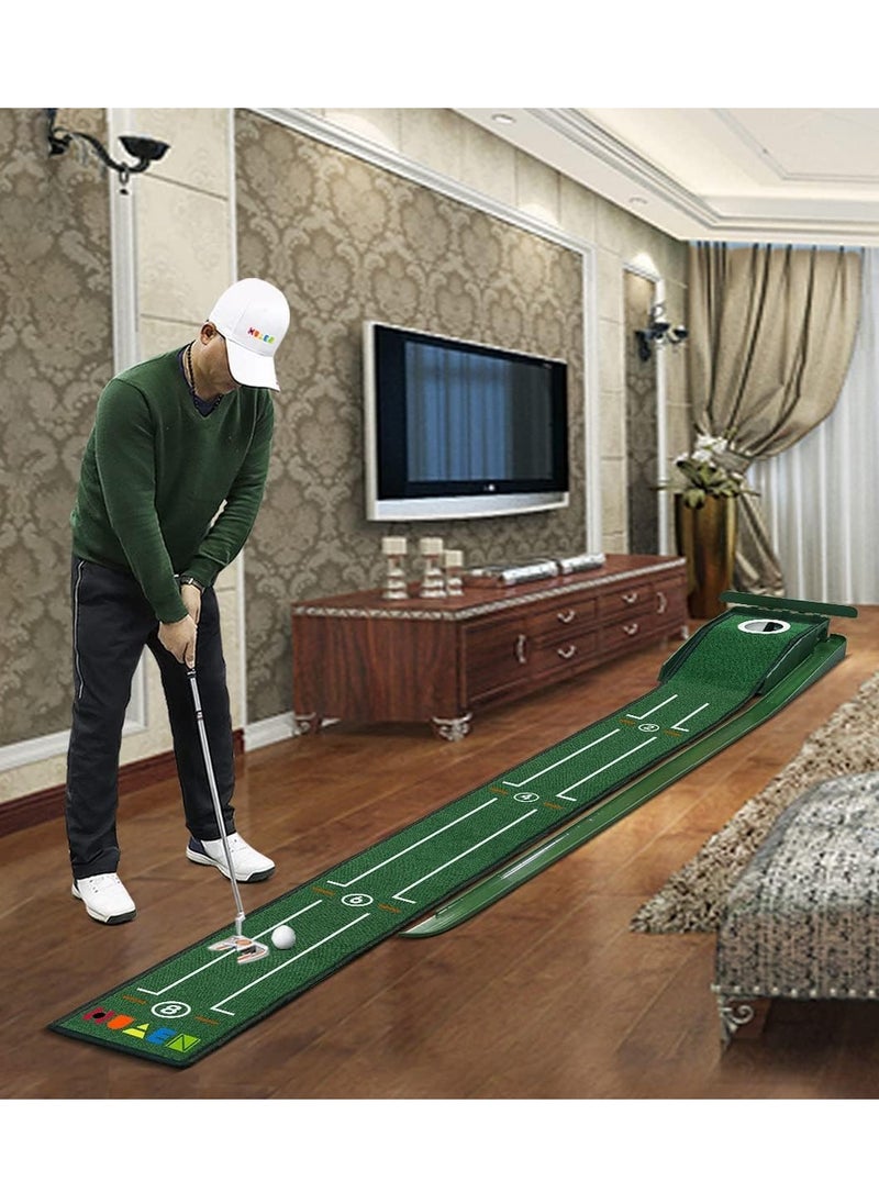 Excefore Putting Green Indoor Set, Long Putting Mat with Auto Ball Return, Suitable for Home and Office, Perfect Gift for Men  - Image 2
