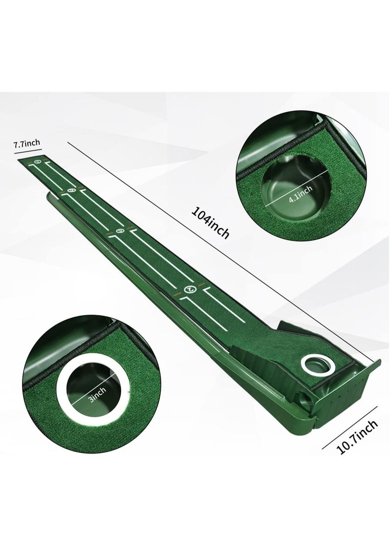 Excefore Putting Green Indoor Set, Long Putting Mat with Auto Ball Return, Suitable for Home and Office, Perfect Gift for Men  - Image 3