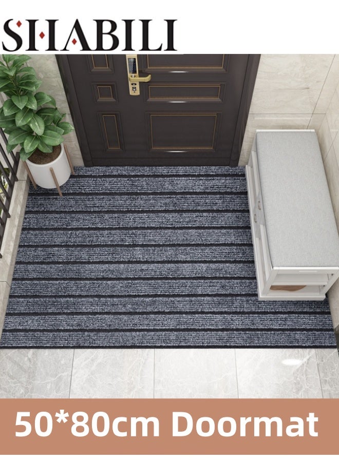 شبيلي 50×80 سم – حصيرة مدخل مانعة للانزلاق، حصيرة ترحيب، سجادة أرضية مناسبة للاستخدام الداخلي، للباب الأمامي، الحمام، المطبخ، غرفة المعيشة، غرفة النوم - Image 1