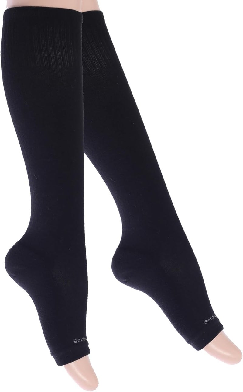 SocksLane جوارب ضغط قطنية من للنساء والرجال. دعم بطول الركبة بقوة 15-20 مم زئبق - Image 1