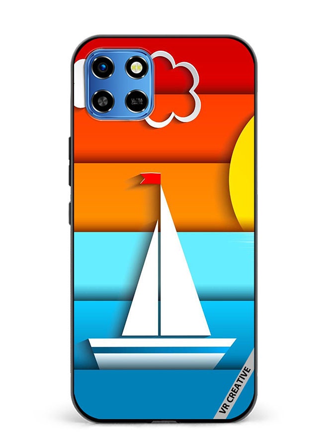VR CREATIVE Protective Case Cover For Infinix Smart 6 HD Boat Design Multicolour - Image 1