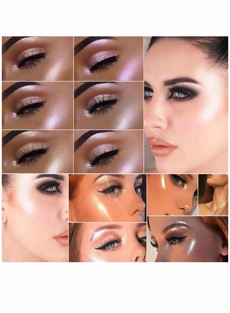 Waterproof Highlighter Makeup Palette Velvet Finish for Radiant Skin Long Lasting Illumination - Image 3