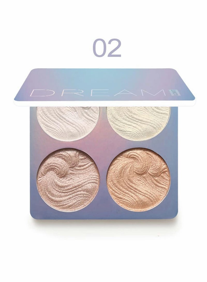 Waterproof Highlighter Makeup Palette Velvet Finish for Radiant Skin Long Lasting Illumination - Image 1