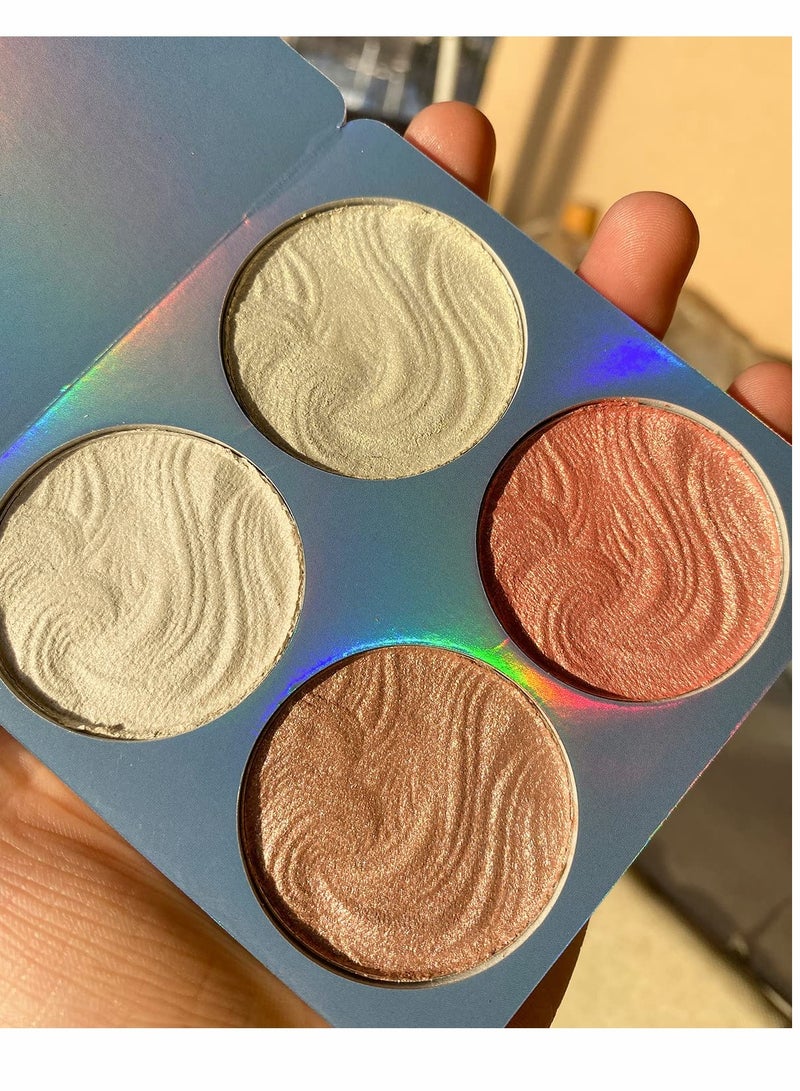 Waterproof Highlighter Makeup Palette Velvet Finish for Radiant Skin Long Lasting Illumination - Image 5